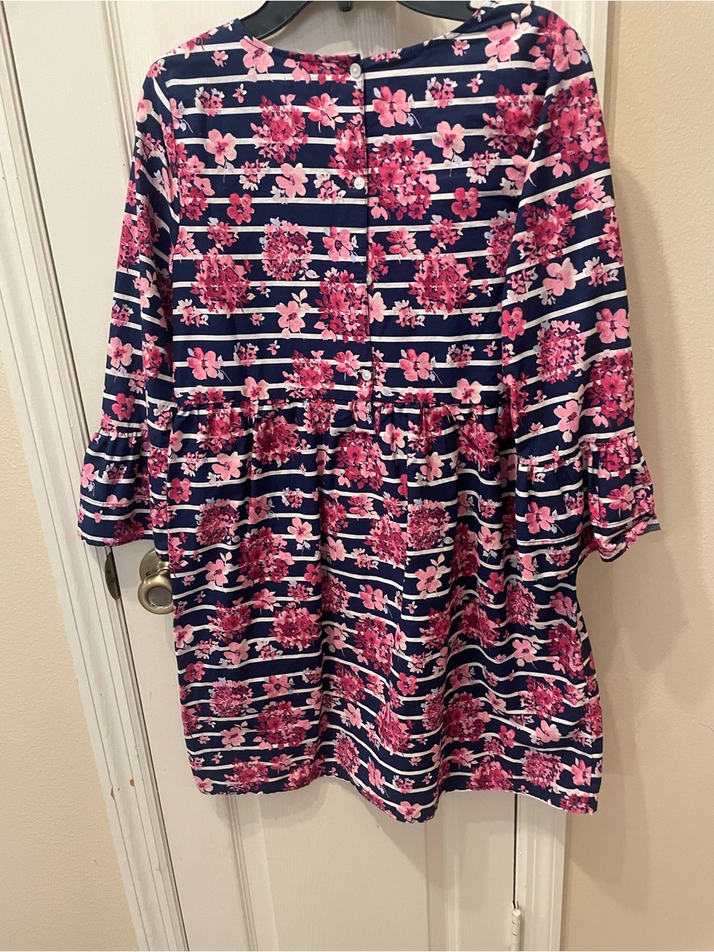 Crown & Ivy Kids Navy Striped Dress